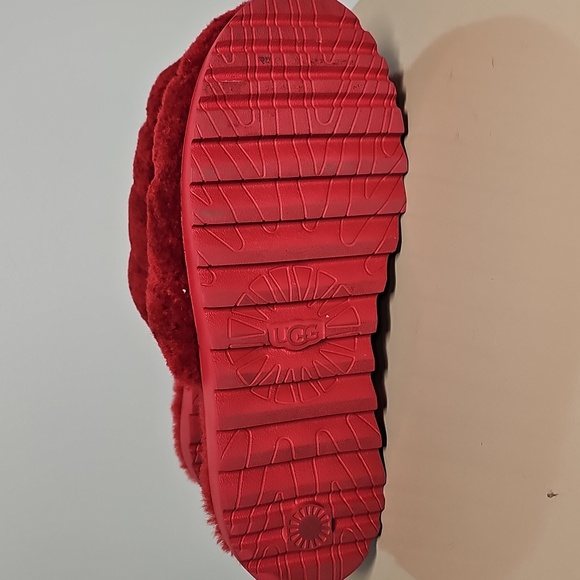 UGG Super Fluff Genuine Shearling Slingback Slipper Size 12 - Picture 9 of 11